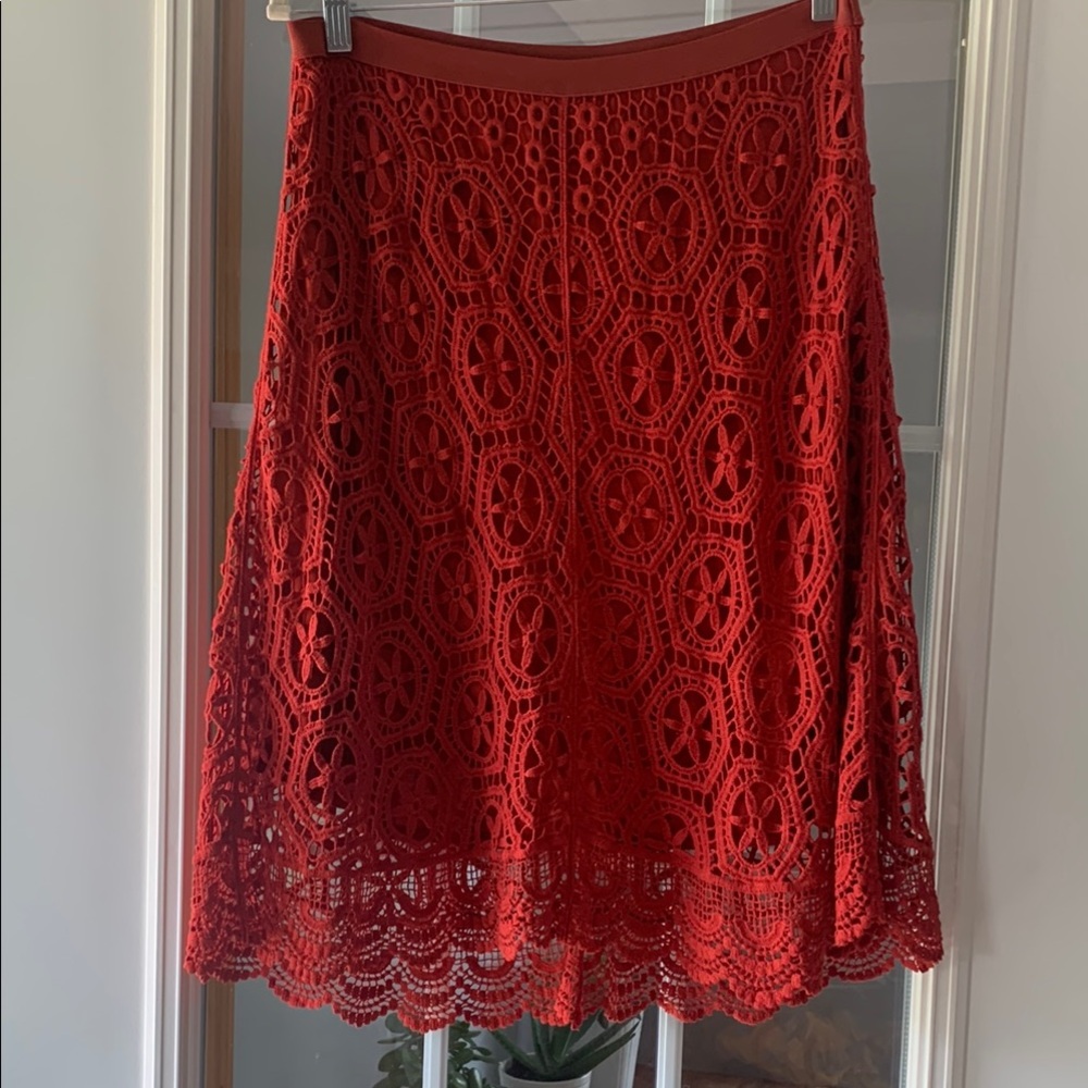 Ella Moss, Boho chic hi/lo crochet lace Skirt, Sz M